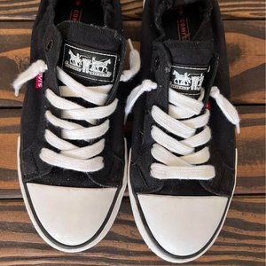 LEVI'S Stan G Slip-On Black Canvas Comfort Tech Gorpcore Sneakers Sz 7.5